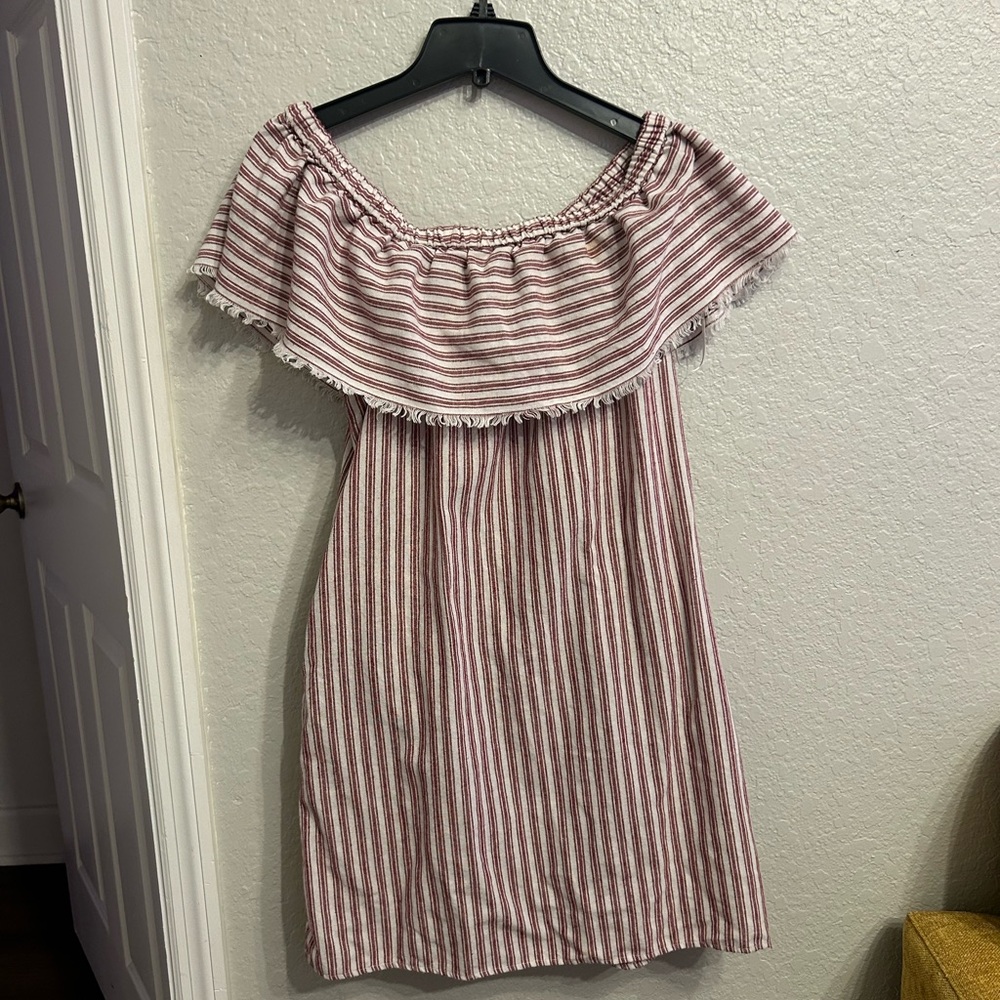 Red and white dress